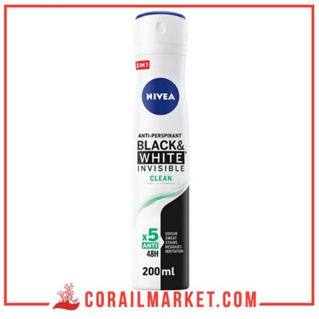 Nivea Déodorant Anti Transpirant Black&white Invisible Active 200 Ml
