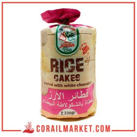 Mon Jardin Bio Galettes De Riz au chocolat blanc 120 G