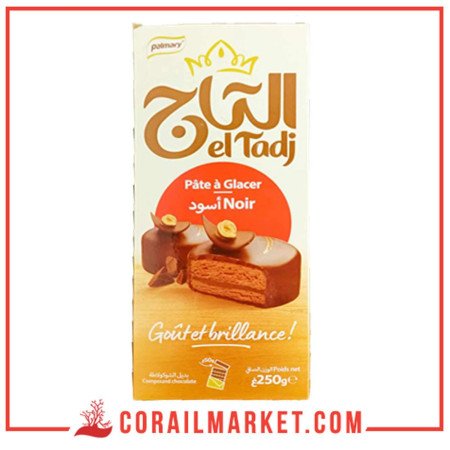 palmary EL TADJ PATE À GLACER NOISETTE AU CHOCOLAT NOIR 250 GR