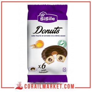 Bibila Donuts Cake Fourré Et Enrobé À La Crème Cacao 6 Pièces
