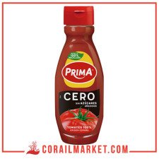 PRIMA cero ketchup sans sucre ajouté, sans gluten 510 g