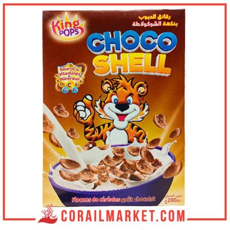 king pops Choco Shell Céréales Aux Chocolat 200 G