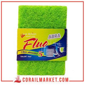 Abra fluo Tampons Abrasifs Verts 5 Pièces