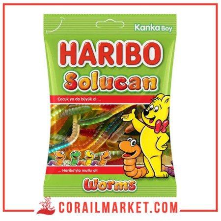 Haribo Solucan Worms Bonbons Gélifiés 35G