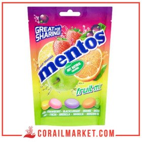 MENTOS Mix Fruit bonbons à mâcher saveur de fruits assortis 160 g