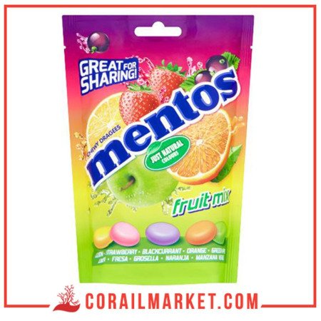 MENTOS Mix Fruit bonbons à mâcher saveur de fruits assortis 160 g