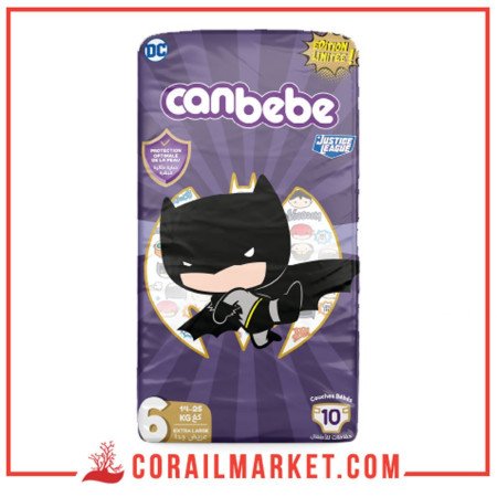 Canbebe Couches Bébé Batbaby N 06 (14-25 Kg) 10 Couches