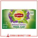 Lipton Thé vert aromatisé à la bergamote 20 pièces
