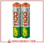 piles rechargeables GP 1100mAh AAA 2 PCS