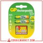 piles rechargeables GP 1100mAh AAA 2 PCS