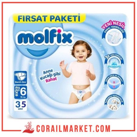 Molfix Couches Bébé N 06 (+16 Kg) 35 Couches