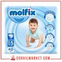 Molfix Couches Bébé N 05 (11-25 Kg) 40 Couches