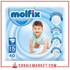 Molfix Couches Bébé N 05 (11-25 Kg) 40 Couches
