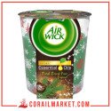 AIR WICK Huiles Essentielles Fraîches "Pin Forestier", bougie parfumée 105 g