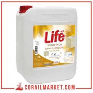 lessive en liquide aux savon de Marseille life 10 l