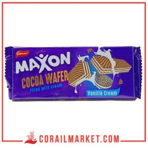 Palmary Maxon Gaufrettes Cacaoté Fourré Crème de vanille 190 G