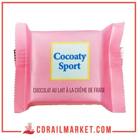 guenz cocoaty sport chocolat au lait fourré creme de fraise 17 g