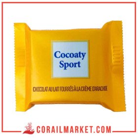 guenz cocoaty sport chocolat au lait fourré creme de d'arachide 17 g