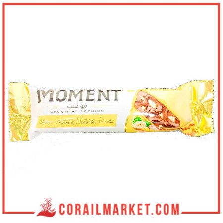 Moment Palmary Chocolat blanc fourré creme praliné aux eclats noisettes 37 g