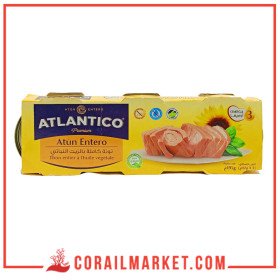 ATLANTICO Thon À L'huile vegetale 3×65 G