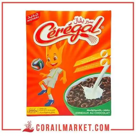 Céréales Anneaux aux Chocolat cérégal 250 g Céréales Anneaux aux Chocolat cérégal 250 g