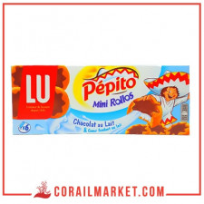 biscuits aux Chocolat au lait pepito mini rollos lu 225 g