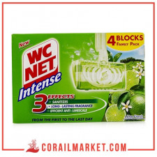 Bloc cuvette WC parfum citron wc net intense 4×34 g