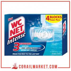 Bloc cuvette WC parfum océane wc net intense 4×34 g