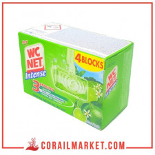 Bloc cuvette WC parfum citron wc net intense 4×34 g