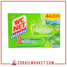 Bloc cuvette WC parfum citron wc net intense 4×34 g