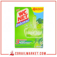 Bloc cuvette WC parfum citron wc net intense 4×34 g