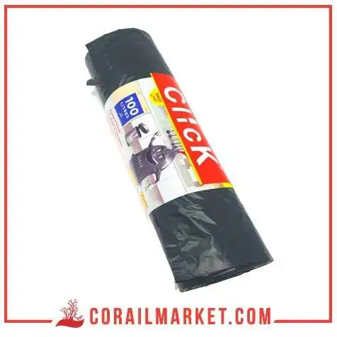 أكياس قمامة برباط ذاتي كليك 100ل أكياس قمامة برباط ذاتي كليك 100ل