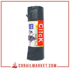 أكياس قمامة برباط ذاتي كليك 100ل