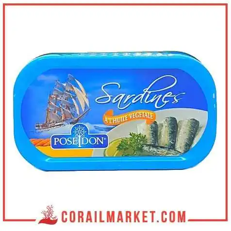 Sardines Poseidon à l'huile 125g Sardines Poseidon à l'huile 125g