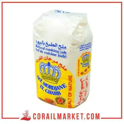 ملح الطبخ باليود المرجان 1 كغ ملح الطبخ باليود المرجان 1 كغ