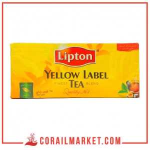 Thé noir Lipton  Yellow Label 25 sachets