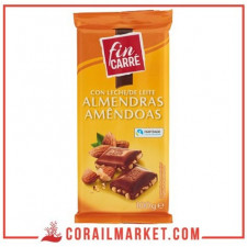 CHOCOLAT aux amandes fin carré 100 g