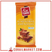 CHOCOLAT aux amandes fin carré 100 g