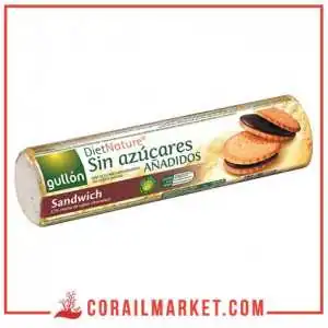 بسكويت محشو بالشوكولاطة للحمية خالي من السكر ساندويتش غيلون 250غ