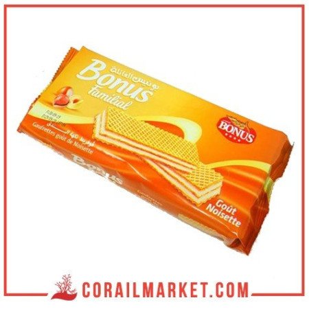 gaufrettes à la crème de noisette bonus familial 160 g