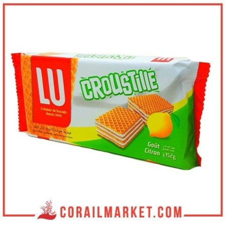 gaufrettes a la créme citron croustille lu 152 g