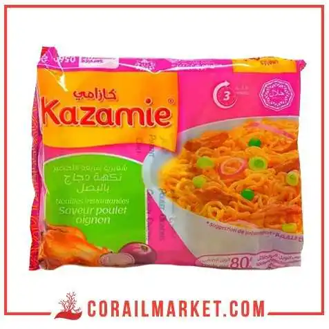 nouilles instantanées gout poulet et oignon kazamie 80 g nouilles instantanées gout poulet et oignon kazamie 80 g