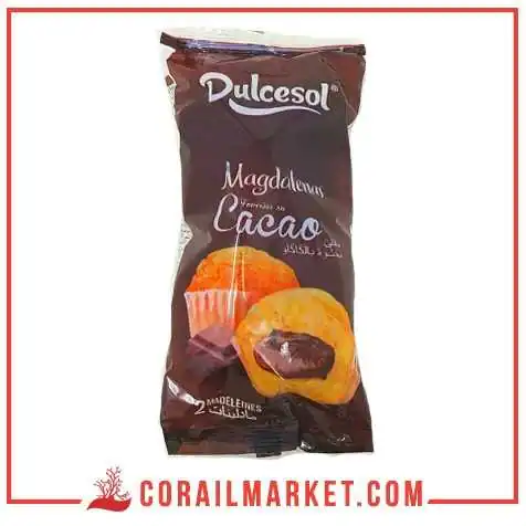 madeleine fourré crème de chocolat dulcesol 75 g madeleine fourré crème de chocolat dulcesol 75 g