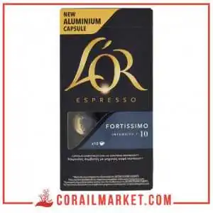 CAFÉ EN CAPSULE "FORTISSIMO 10" l'or 10 pièces