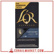 CAFÉ EN CAPSULE "FORTISSIMO 10" l'or  10  pièces