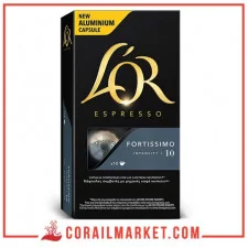 CAFÉ EN CAPSULE "FORTISSIMO 10" l'or 10 pièces