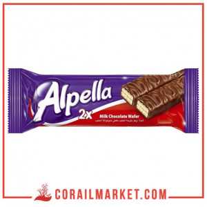 GAUFRETTES AU crème de LAIT enrobé de chocolat alpella 2X 36 g