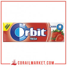 Chewing-gum sans Sucre ajouté fraise orbit 10 dragée 14 g