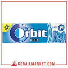 Chewing-gum sans Sucre goût menthe orbit 10 dragée 14 g