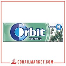 Chewing-gum sans Sucre goût  Eucalyptus orbit 10 dragée 14 g